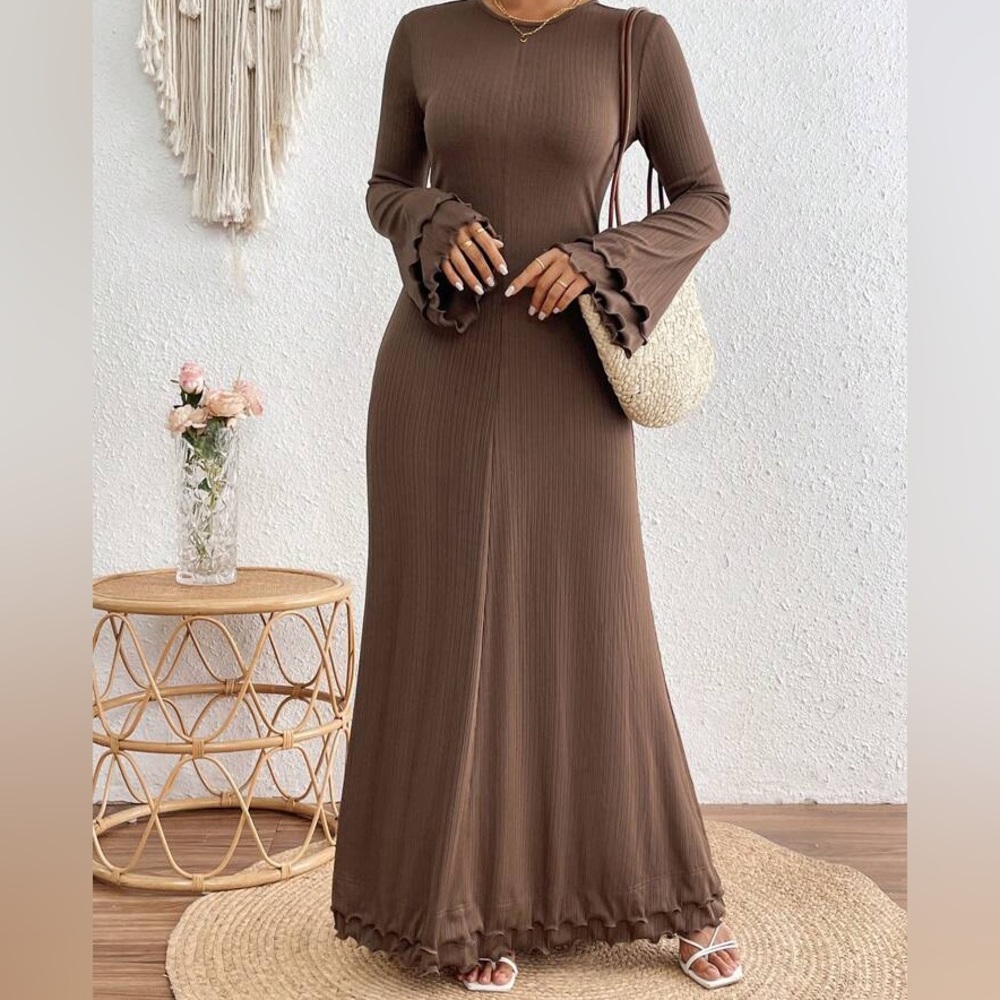 Elegant Modest Brown Maxi Dress - Worn ONCE - In Perfect Condition